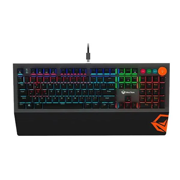 Meetion Detachable Palmrest Mechanical Gaming Keyboard with Type-C Cable English/Arabic-P6I0