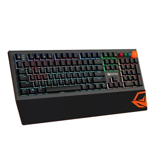 Meetion Detachable Palmrest Mechanical Gaming Keyboard with Type-C Cable English/Arabic-P6I0