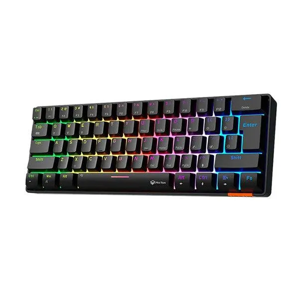 Meetion Dual Mode Bluetooth 60 Gaming Keyboard English/Arabic Black-XZ40
