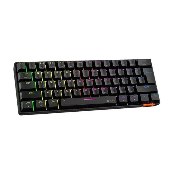 Meetion Dual Mode Bluetooth 60 Gaming Keyboard English/Arabic Black-XZ40