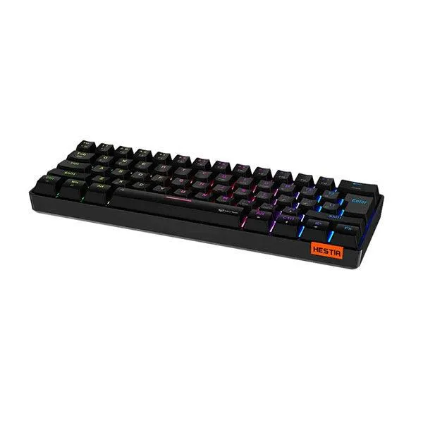Meetion Dual Mode Bluetooth 60 Gaming Keyboard English/Arabic Black-XZ40