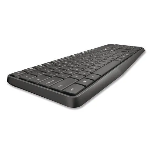 Mk235 Wireless Keyboard And Optical Mouse Combo, 2.4 Ghz Frequency, 33 Ft Wireless Range, Black