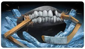 Monster Hockey Breaker Mat Mousepad by Tom Wood