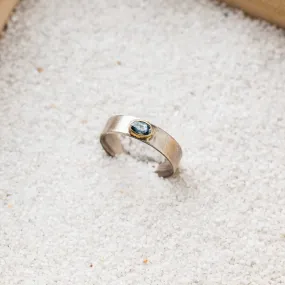 Montana Sapphire East-West Mixed Metal Ring