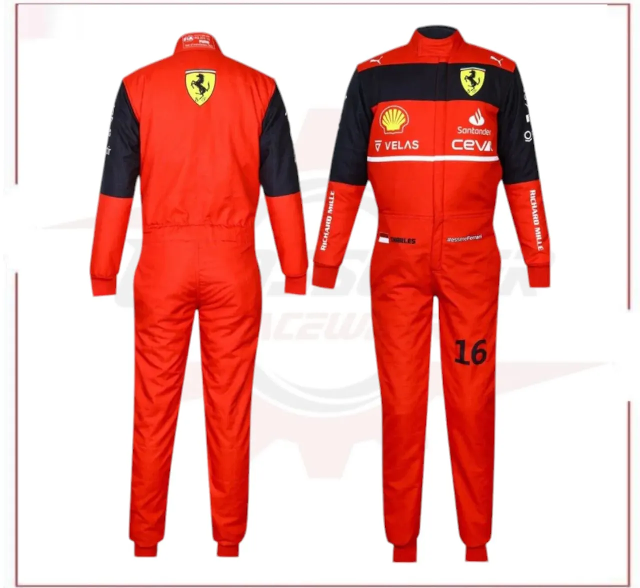 New Charles Leclerc 2022 F1 Ferrari Team Race Suit