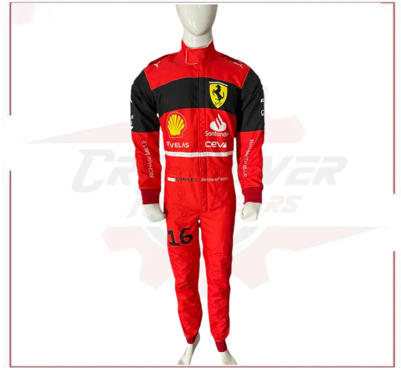 New Charles Leclerc 2022 F1 Ferrari Team Race Suit