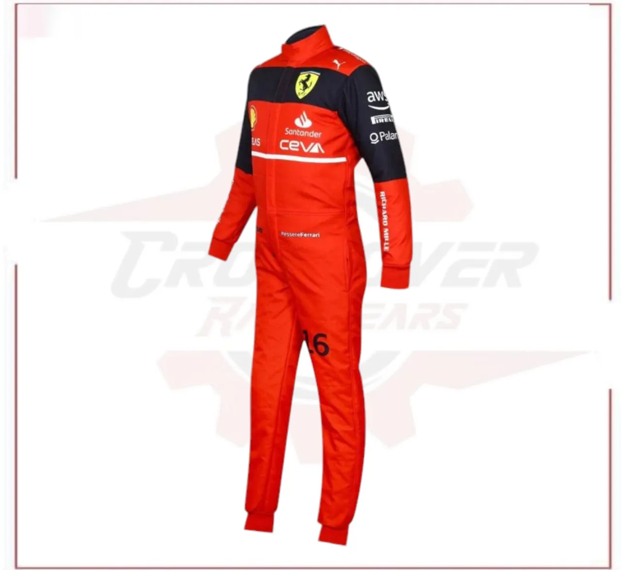 New Charles Leclerc 2022 F1 Ferrari Team Race Suit