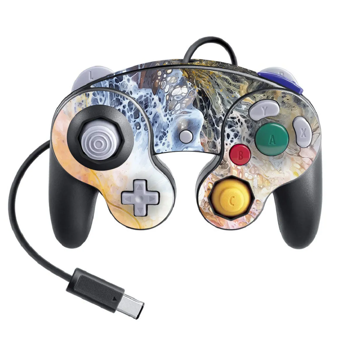 Nintendo Game Cube Controller Super Smash Bros Oil Paint Series Skins