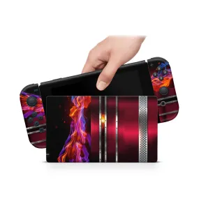 Nintendo Switch Skin Decals - Burning Steel - Wrap Vinyl Sticker