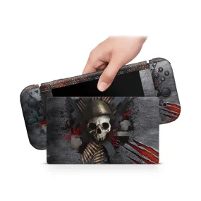 Nintendo Switch Skin Decals - Skull Metal - Wrap Vinyl Sticker
