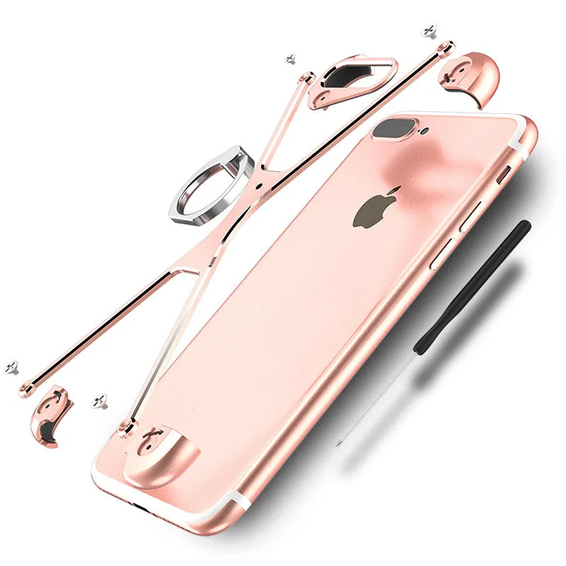 Oatsbasf Aviation X Frame Aluminum Metal Bumper Ring Holder Case for Apple iPhone 8 Plus/7 Plus