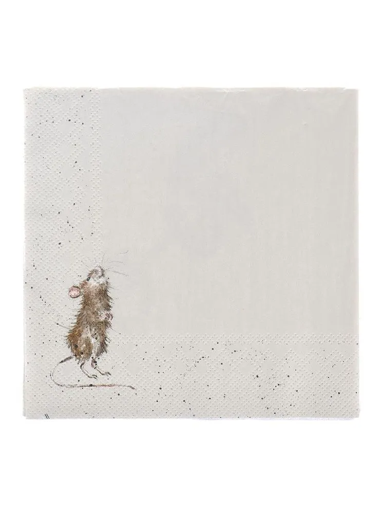 Paper Cocktail Napkin-Country Mice-k025-6.5x6.5"