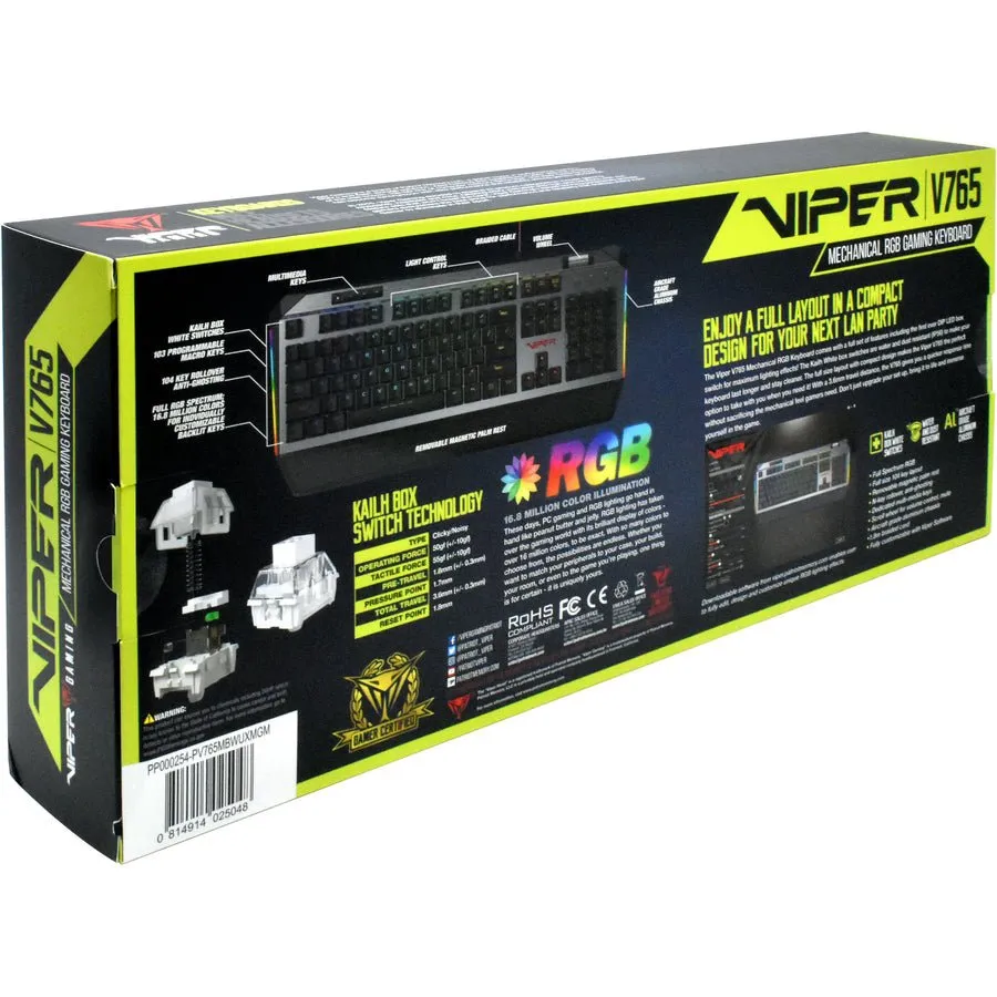 Patriot PV765MBWUXMGM Viper V765 RGB Mechanical Gaming Keyboard