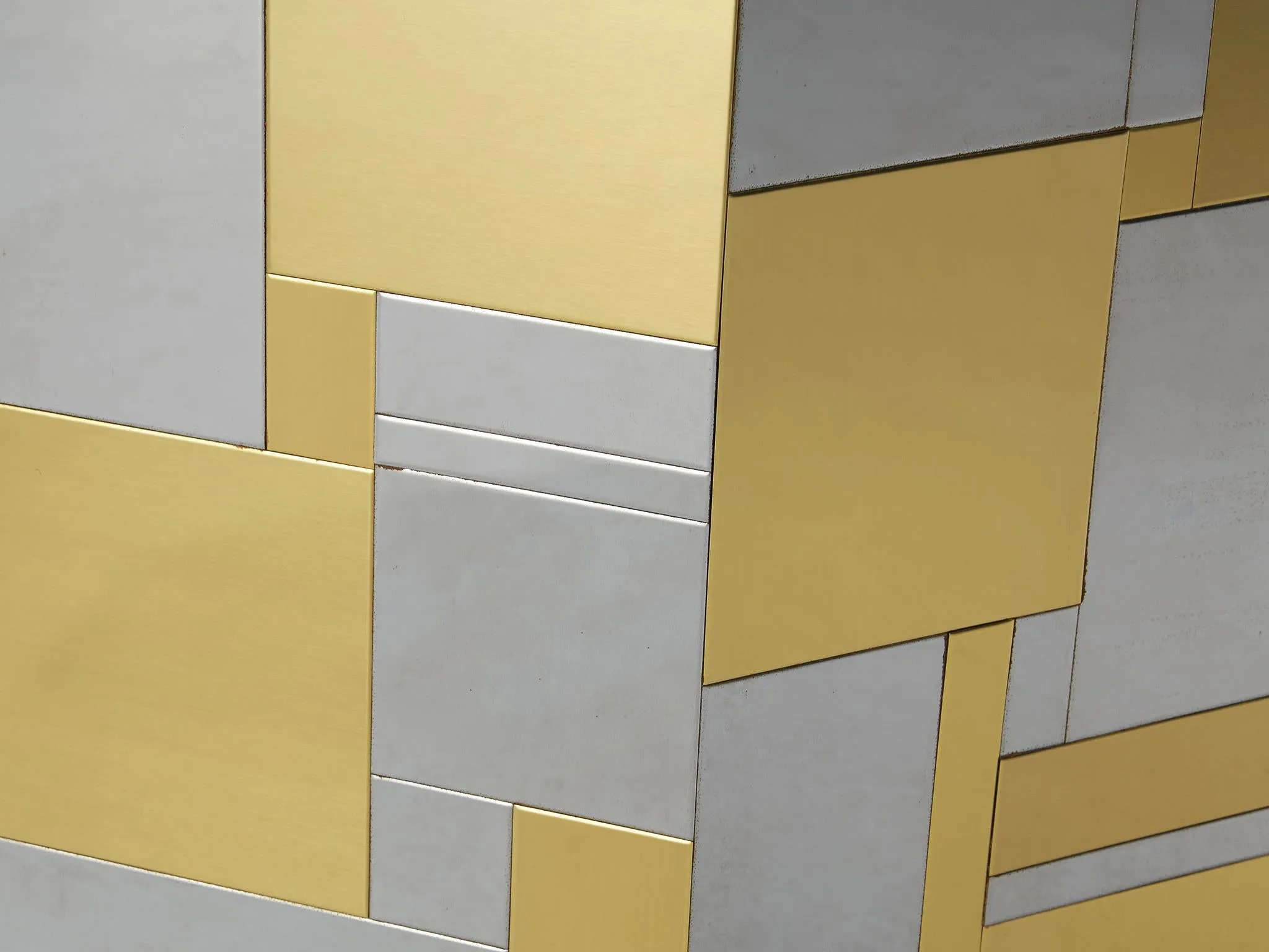 Paul Evans for Directional 'Cityscape' PE200 Side Table in Chrome and Brass
