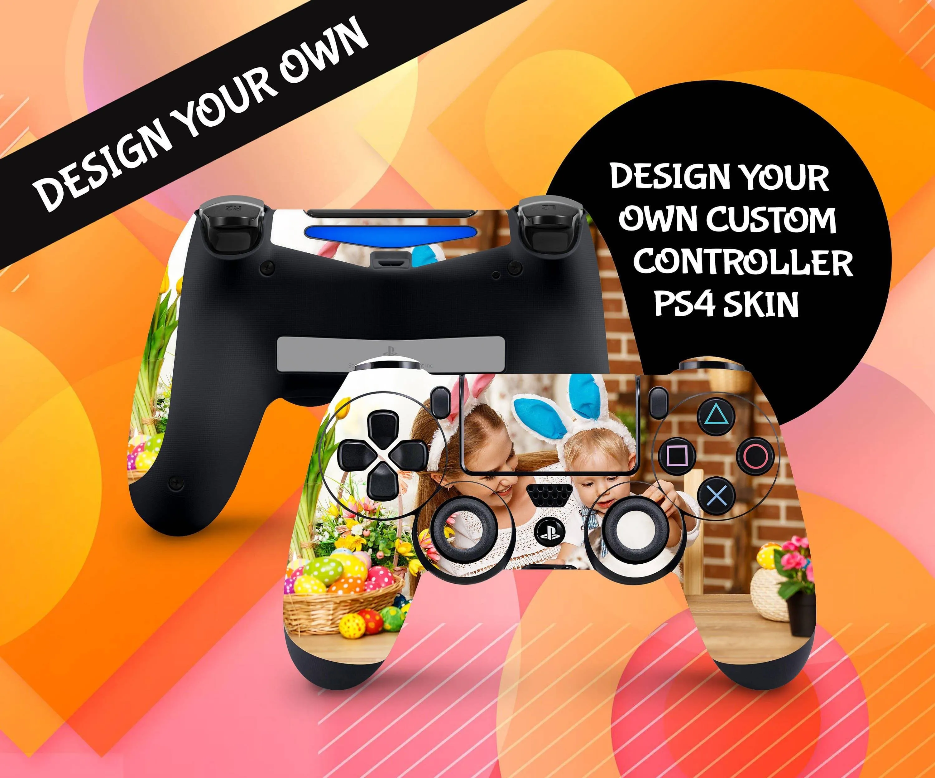 Personalized Your PS4 Controller With Your Favorite Picture , Custom Your Own Photo PS4 Controller Skin , Full Wrap Vinyl Decal