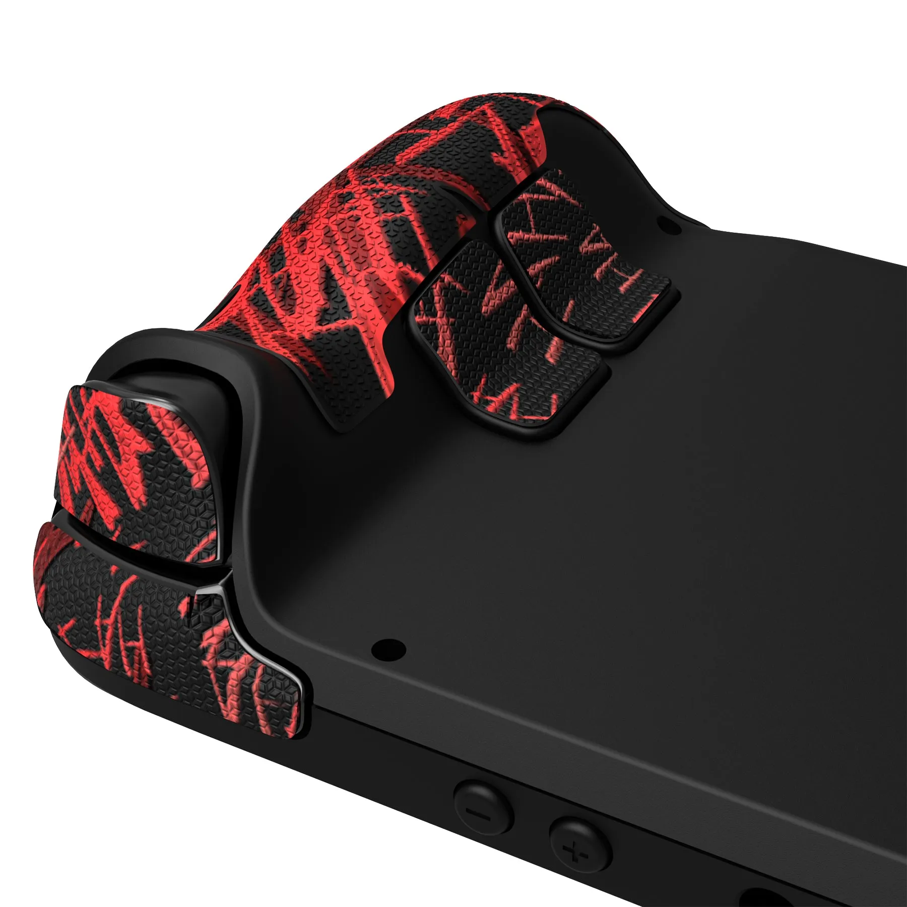 PlayVital Professional Textured Soft Rubber Pads Handle Grips for Steam Deck LCD & OLED, Trackpads Skin Grip Enhancement Back Button Protective Stickers Set with Thumb Grip Caps - Clown Hahaha - FHSDV006