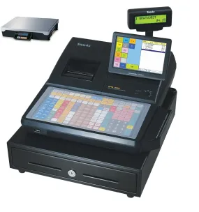 Produce SAM4S SPS-530 w Touch Screen Cash Register w/ CAS PD-II POS Scale