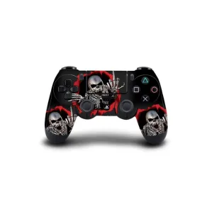 PS4 Controller Skin Decals - Angry skull - Full Wrap Vinyl