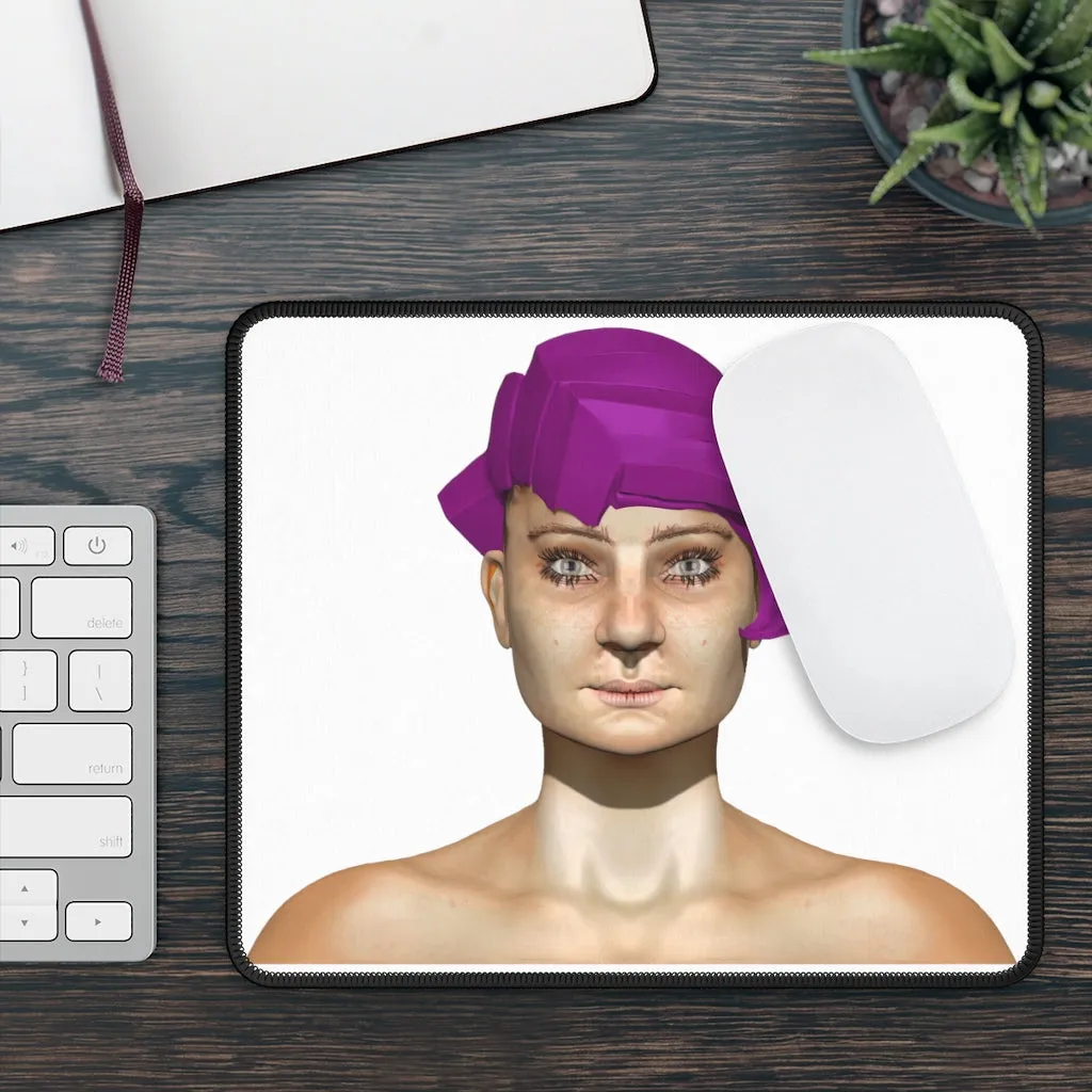 Purple Hair Girl Gaming Mouse Pad