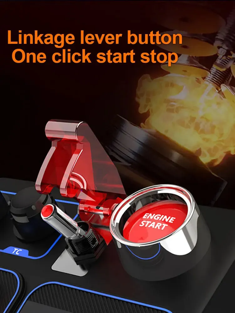 PXN CB1 Simulator Race Central Control Box 30Programmable Button Linkage Lever One Click Start Stop RGB Panel for PC Xbox Switch