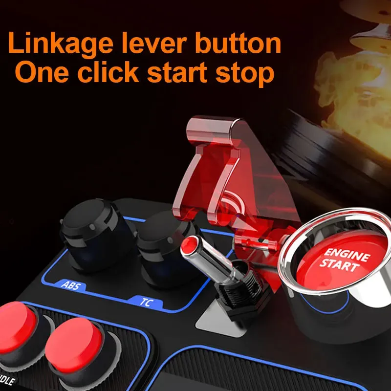 PXN CB1 Simulator Race Central Control Box 30Programmable Button Linkage Lever One Click Start Stop RGB Panel for PC Xbox Switch
