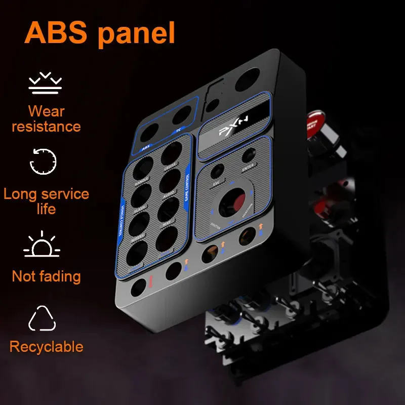 PXN CB1 Simulator Race Central Control Box 30Programmable Button Linkage Lever One Click Start Stop RGB Panel for PC Xbox Switch