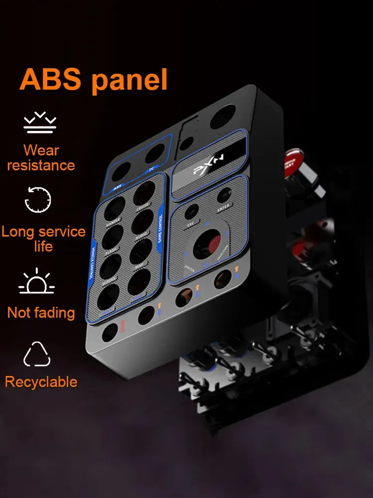 PXN CB1 Simulator Race Central Control Box 30Programmable Button Linkage Lever One Click Start Stop RGB Panel for PC Xbox Switch