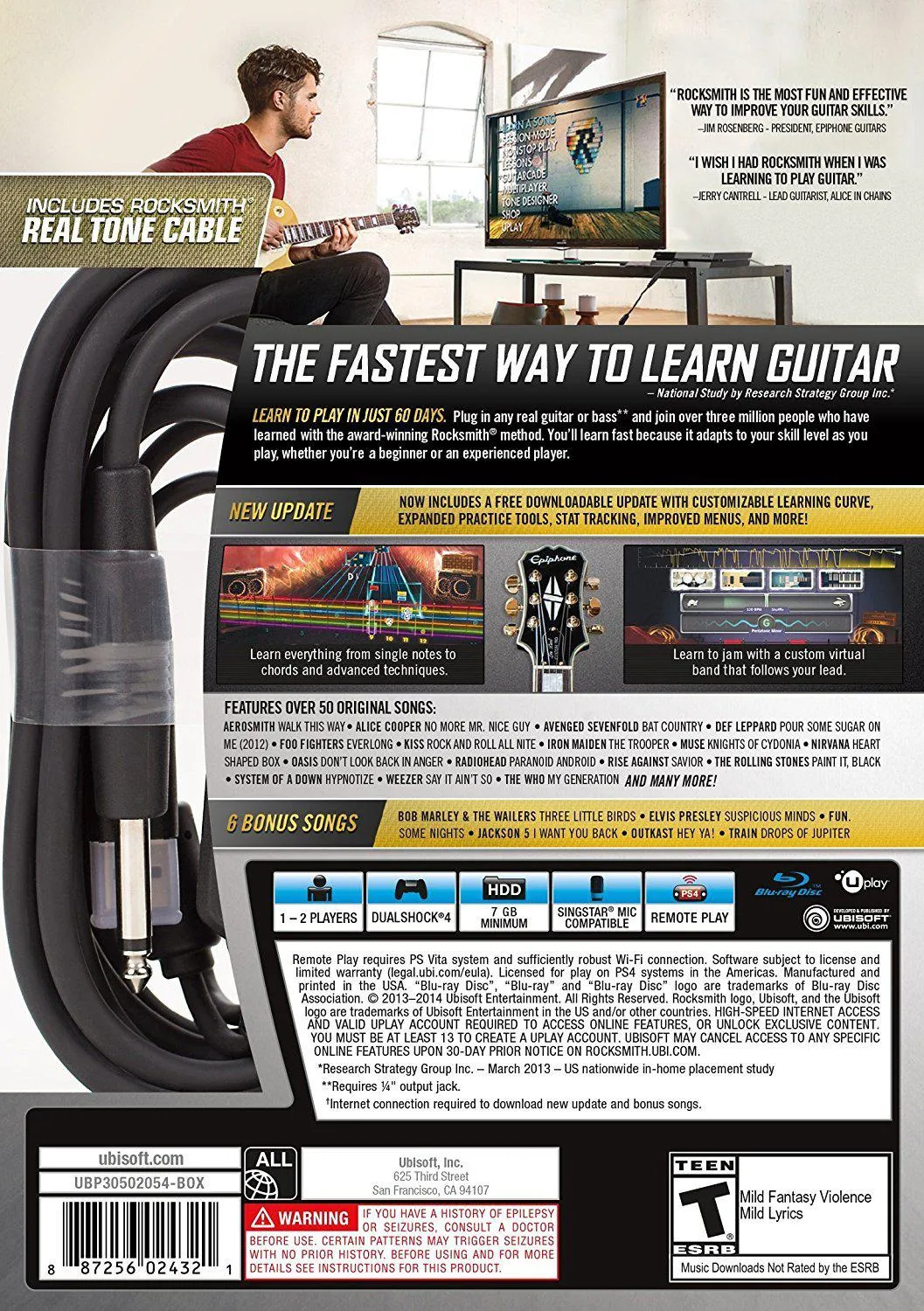 Rocksmith 2014 Edition Remastered - PlayStation 4 (US)