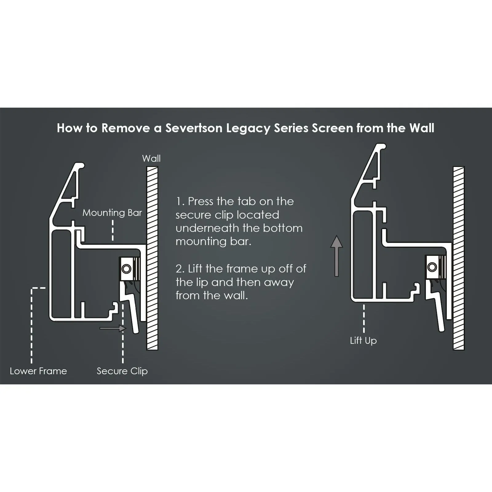 Severtson Screens Legacy Series Fixed Frame 92" (80.0" x 45.125") HDTV [16:9] LF169092CG