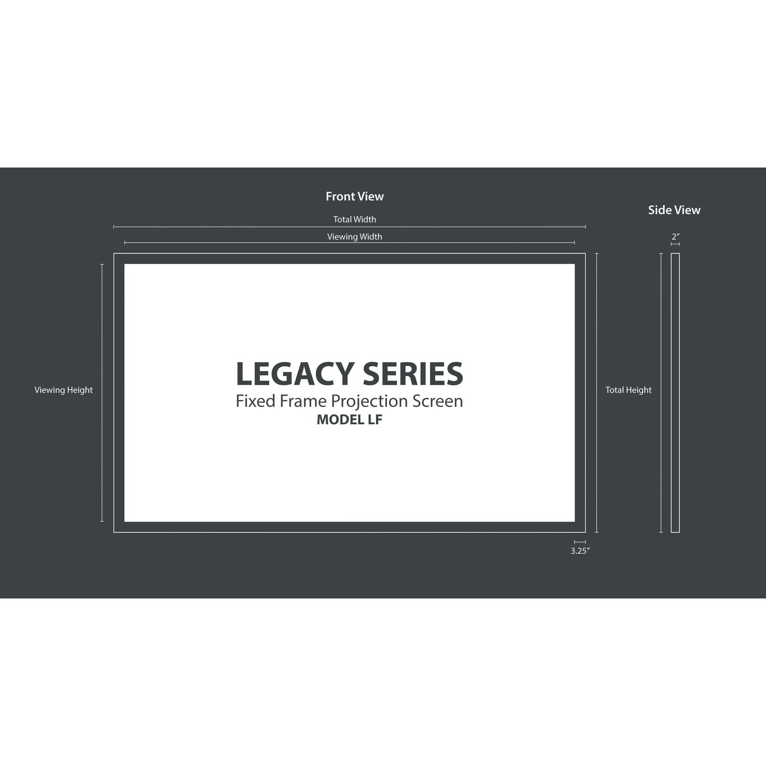 Severtson Screens Legacy Series Fixed Frame 92" (80.0" x 45.125") HDTV [16:9] LF169092CG