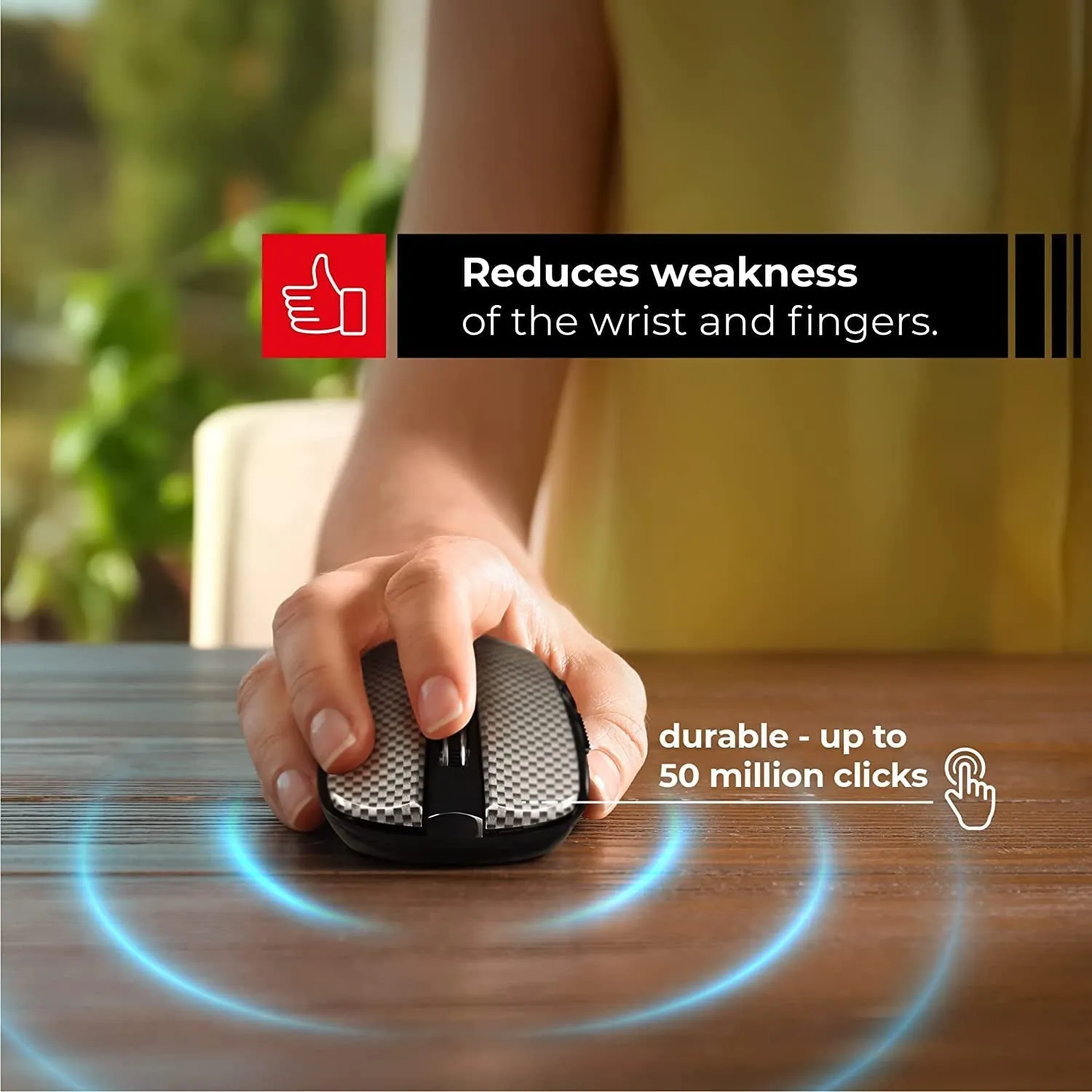 SHHHMOUSE Silent Mouse Wireless – Computer Mouse Wireless, Mouse for Laptop, Mouse USB, Mouse for Chromebook, Mouse Cordless, Mouse Inalambrico, PC Mouse, Computer Mice, Portable Mouse, Quiet Mouse