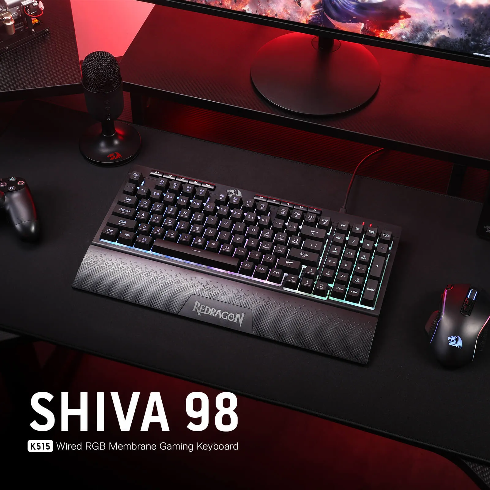 Optimized English title: Shiva K515 Ergonomic Membrane Gaming Keyboard