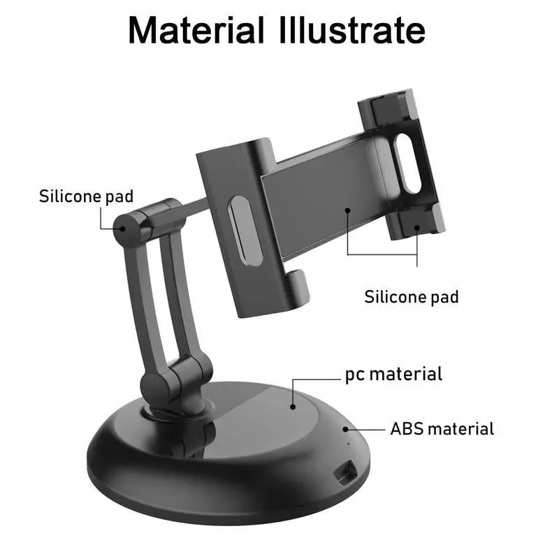 Sturdy Holder For Phones and Tablets: Adjustable Stand, suits iPad, Tablets and large phones