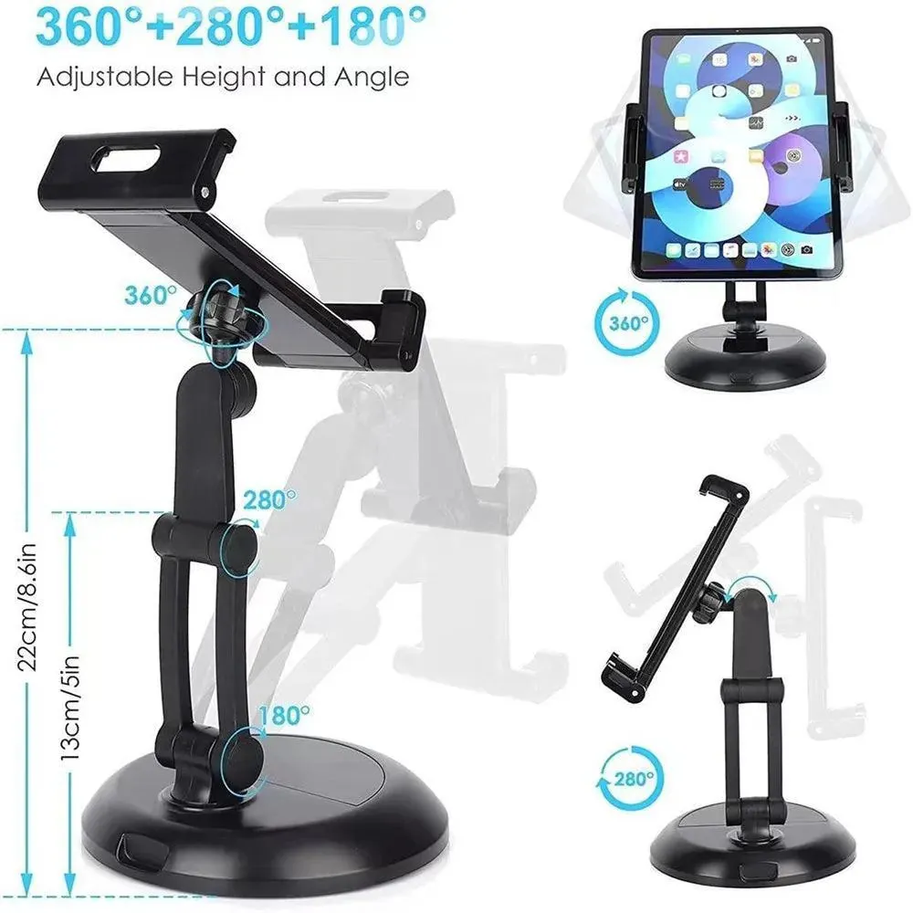 Sturdy Holder For Phones and Tablets: Adjustable Stand, suits iPad, Tablets and large phones