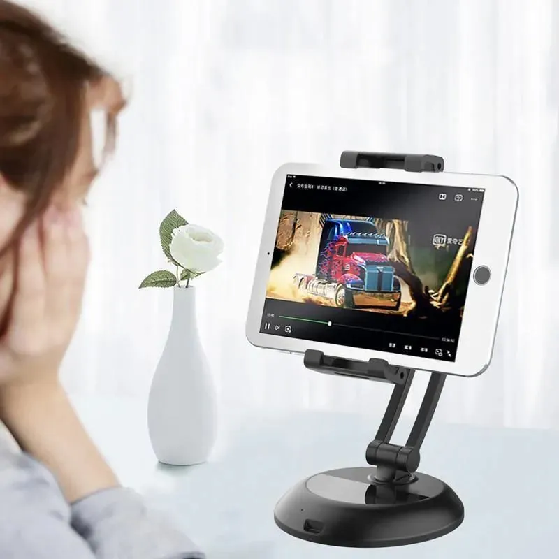 Sturdy Holder For Phones and Tablets: Adjustable Stand, suits iPad, Tablets and large phones