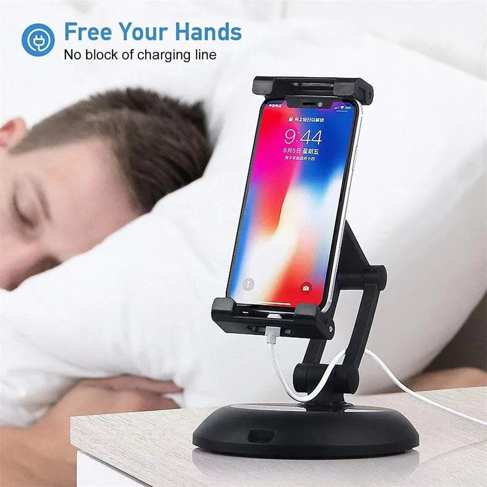 Sturdy Holder For Phones and Tablets: Adjustable Stand, suits iPad, Tablets and large phones