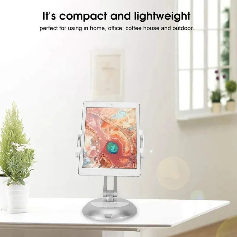 Sturdy Holder For Phones and Tablets: Adjustable Stand, suits iPad, Tablets and large phones