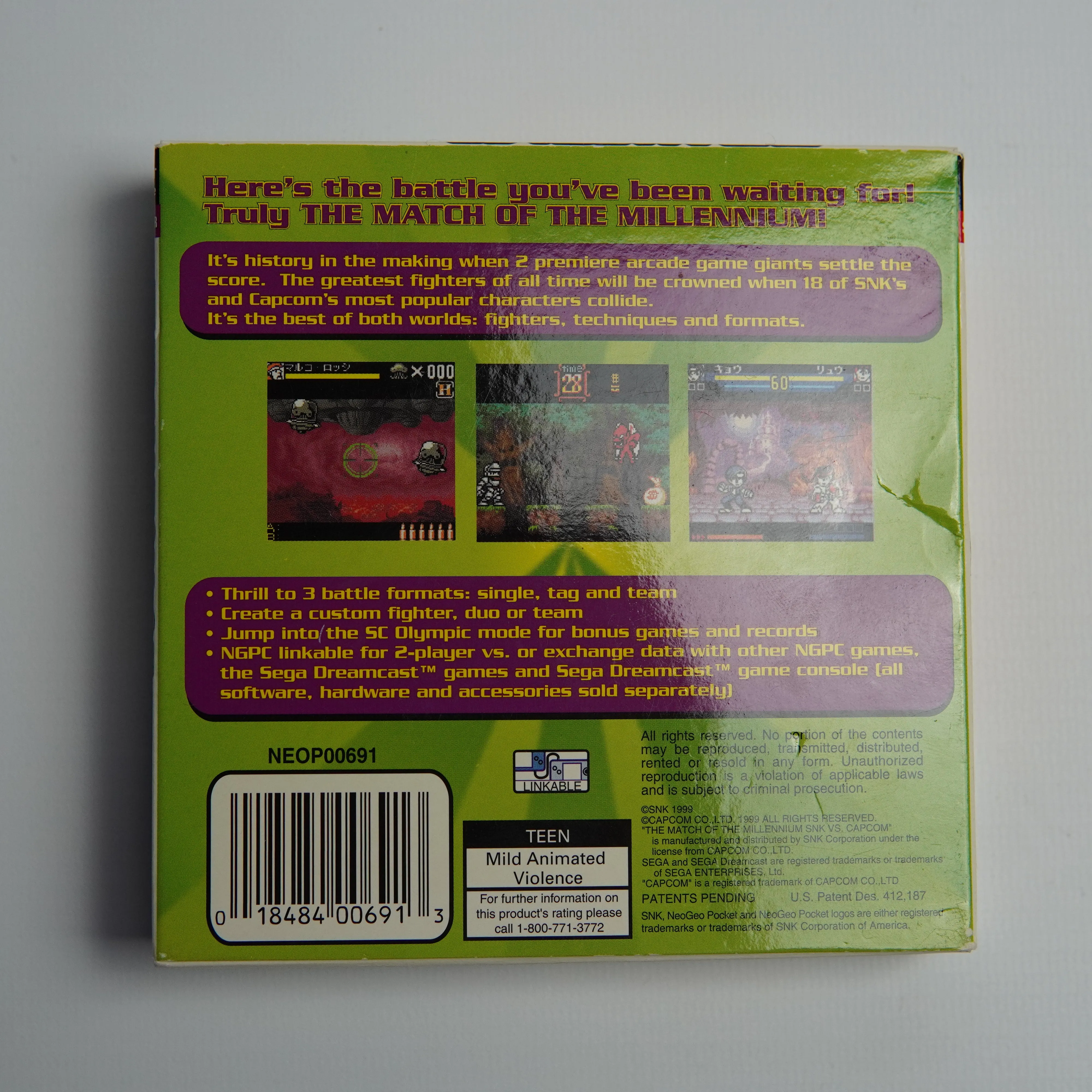 The Match of the Millennium - Neo Geo Pocket Color Game (Complete in Box)