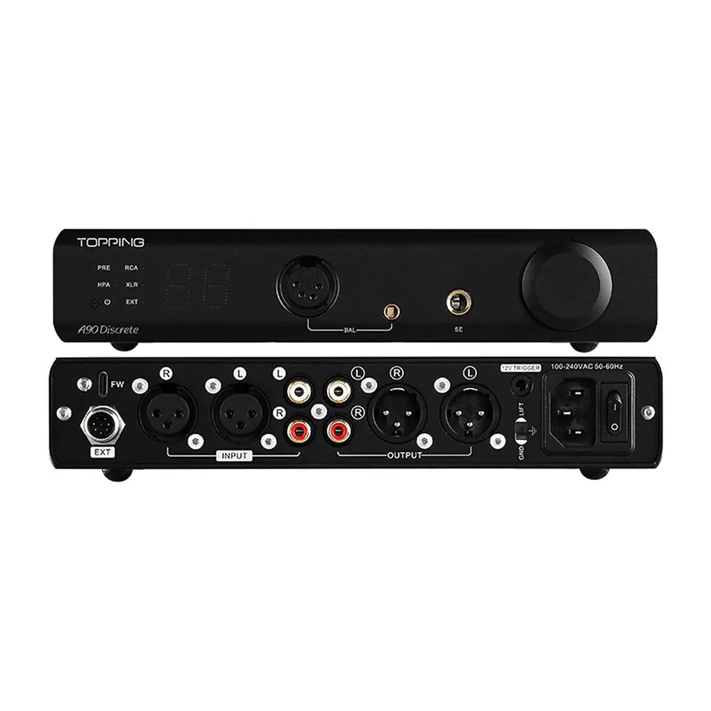 Topping A90 Discrete Balanced Headphone Amplifier & Pre-Amplifier - Open Box