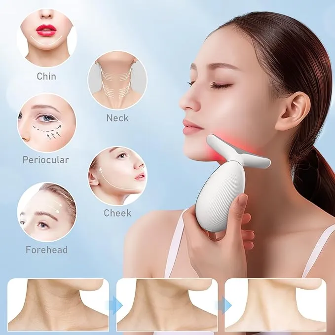 Transform Your Skin with HIVAGI® 7 in 1 Red Light Therapy Face Lift Device: Ultimate Anti-Aging Solution.
