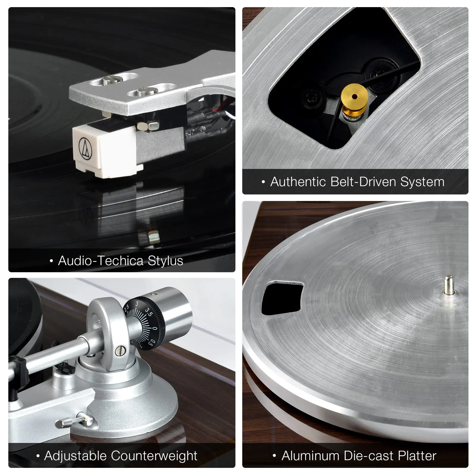 Turntables Belt-Drive Record Player.