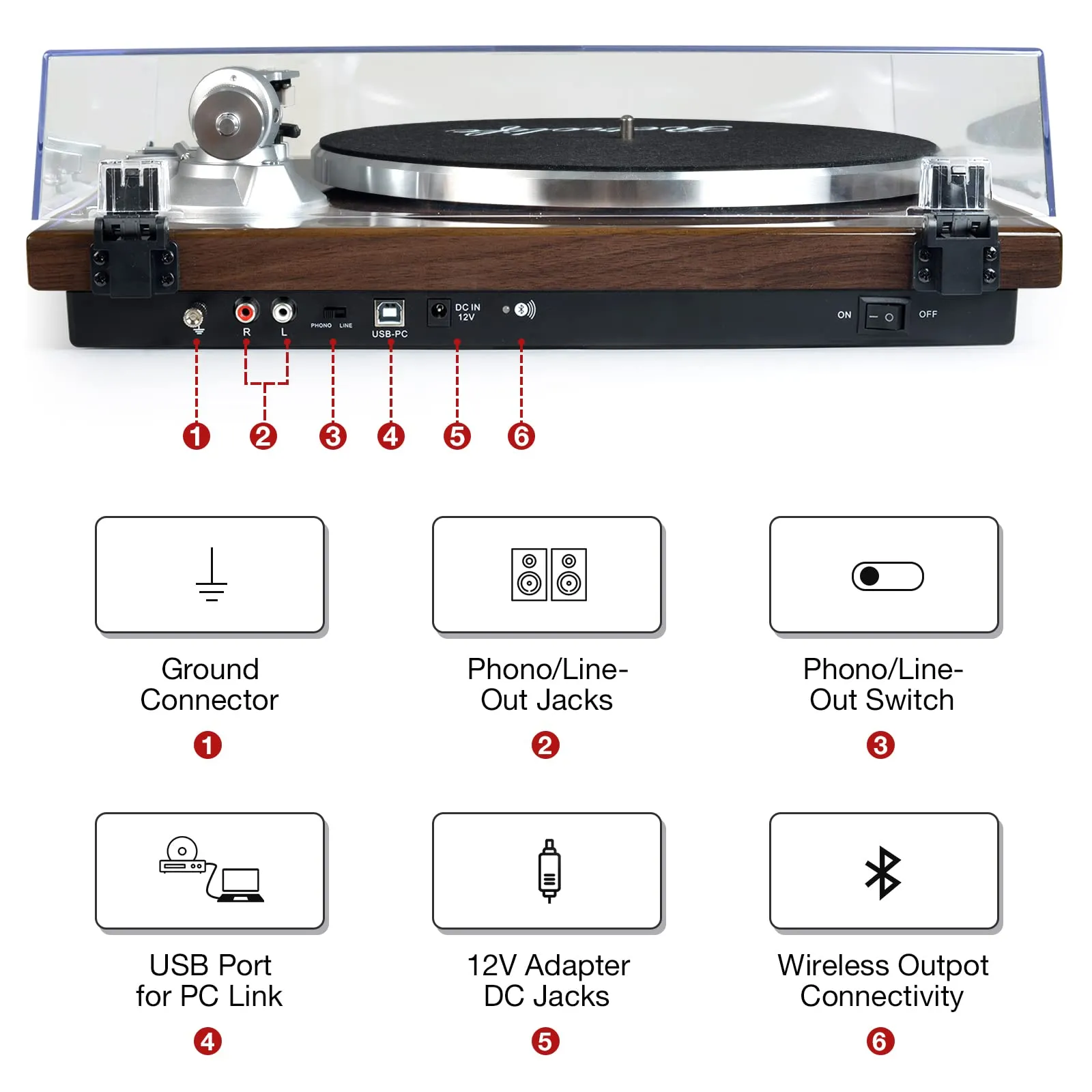 Turntables Belt-Drive Record Player.