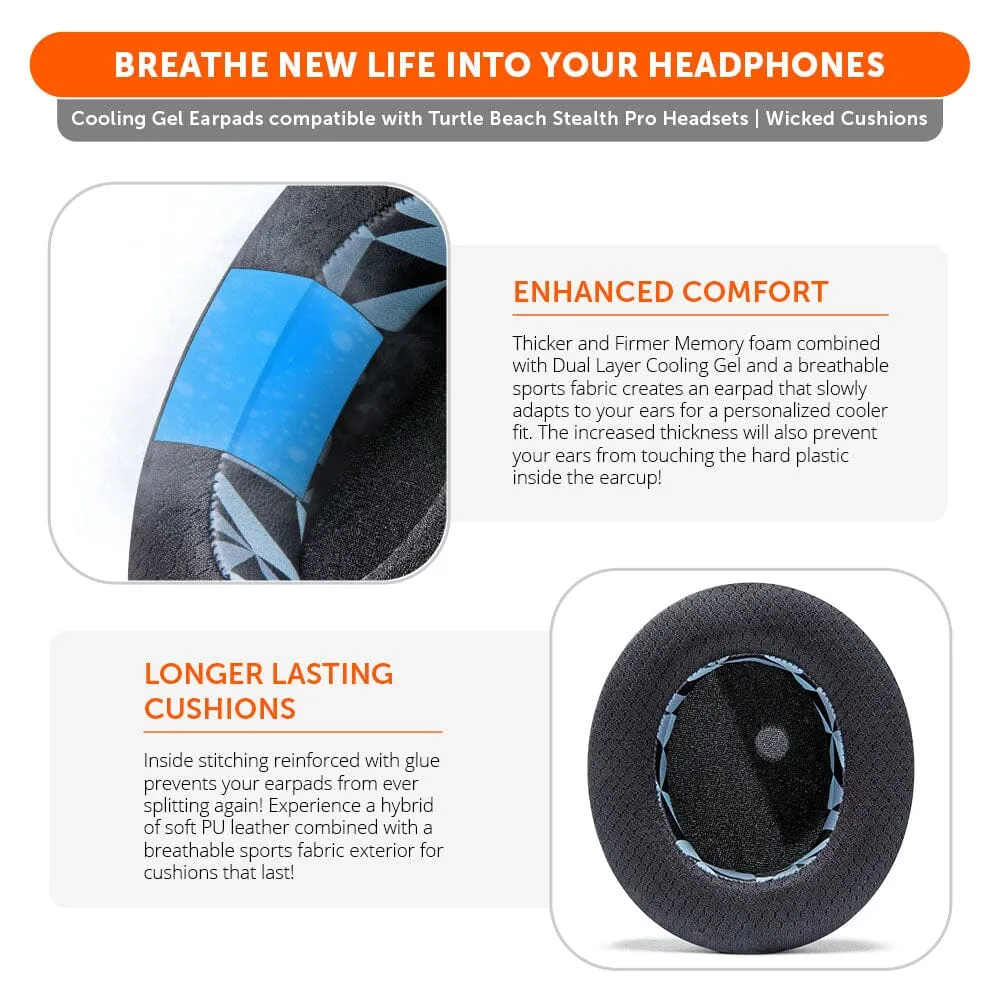 Turtle Beach Stealth Pro Earpads - WC FreeZe Cooling Gel
