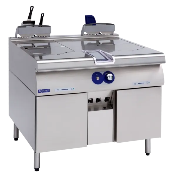 Twin Precipan - Multi Function Twin Braising Pan On Cupboard