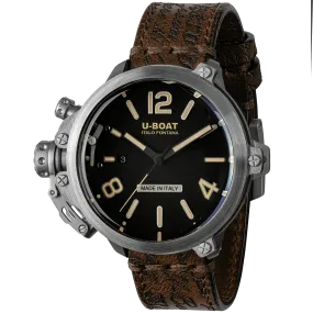U-Boat Men's Watch Capsule 50mm Limited Edition Black Brown 8807