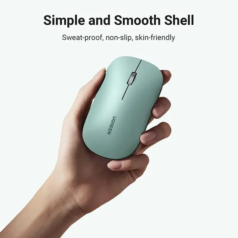 UGREEN 90374 Wireless 2.4G Slim Silent USB Cordless Computer Mouse with 4000 DPI,18-Month Battery Life(Green)