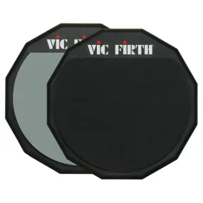 Vic Firth 12'' Double Sided Practice Pad with Soft and Hard Rubber