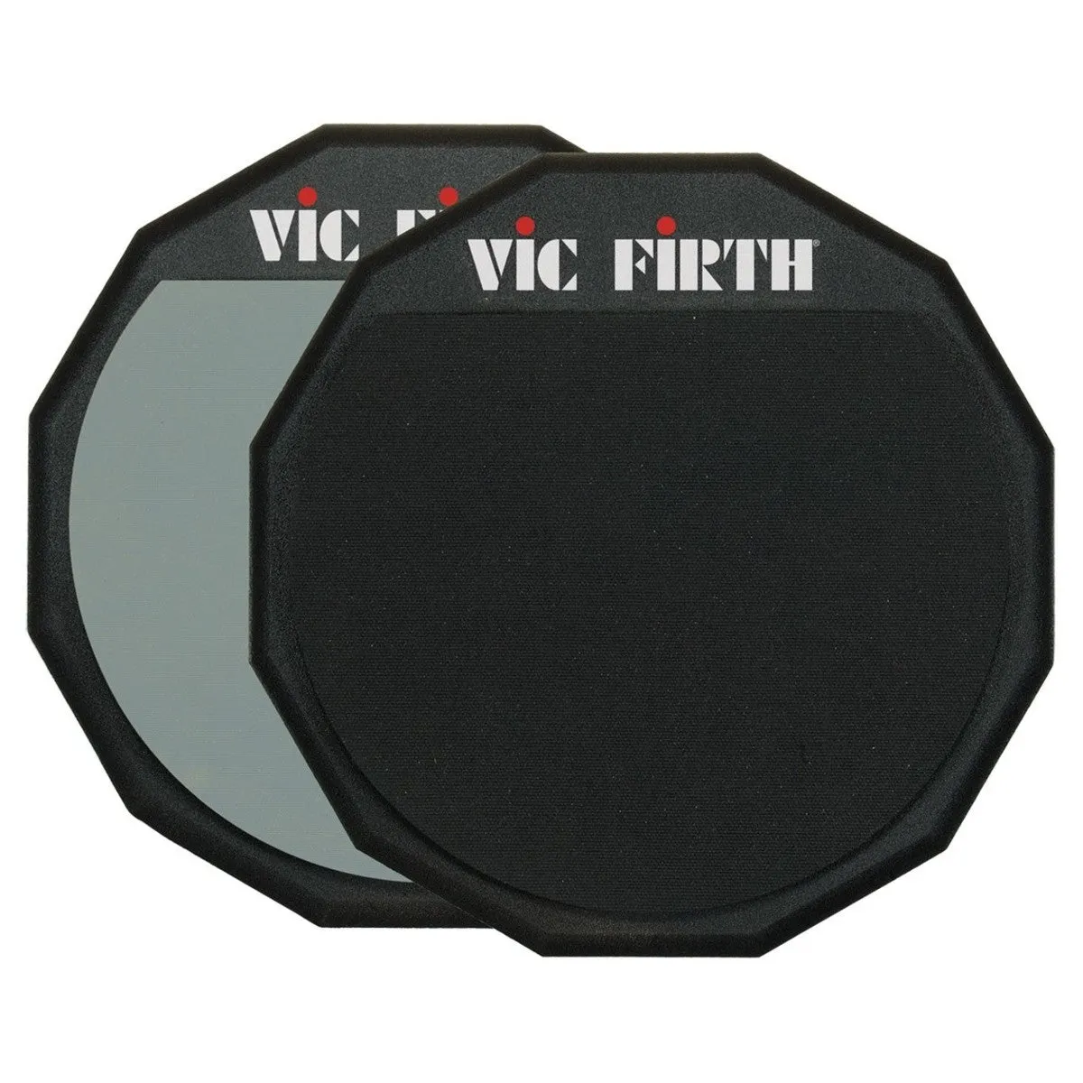 Vic Firth 12'' Double Sided Practice Pad with Soft and Hard Rubber