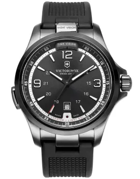 Victorinox Swiss Army Night Vision Mens Watch - Black Dial - IP Case - Rubber