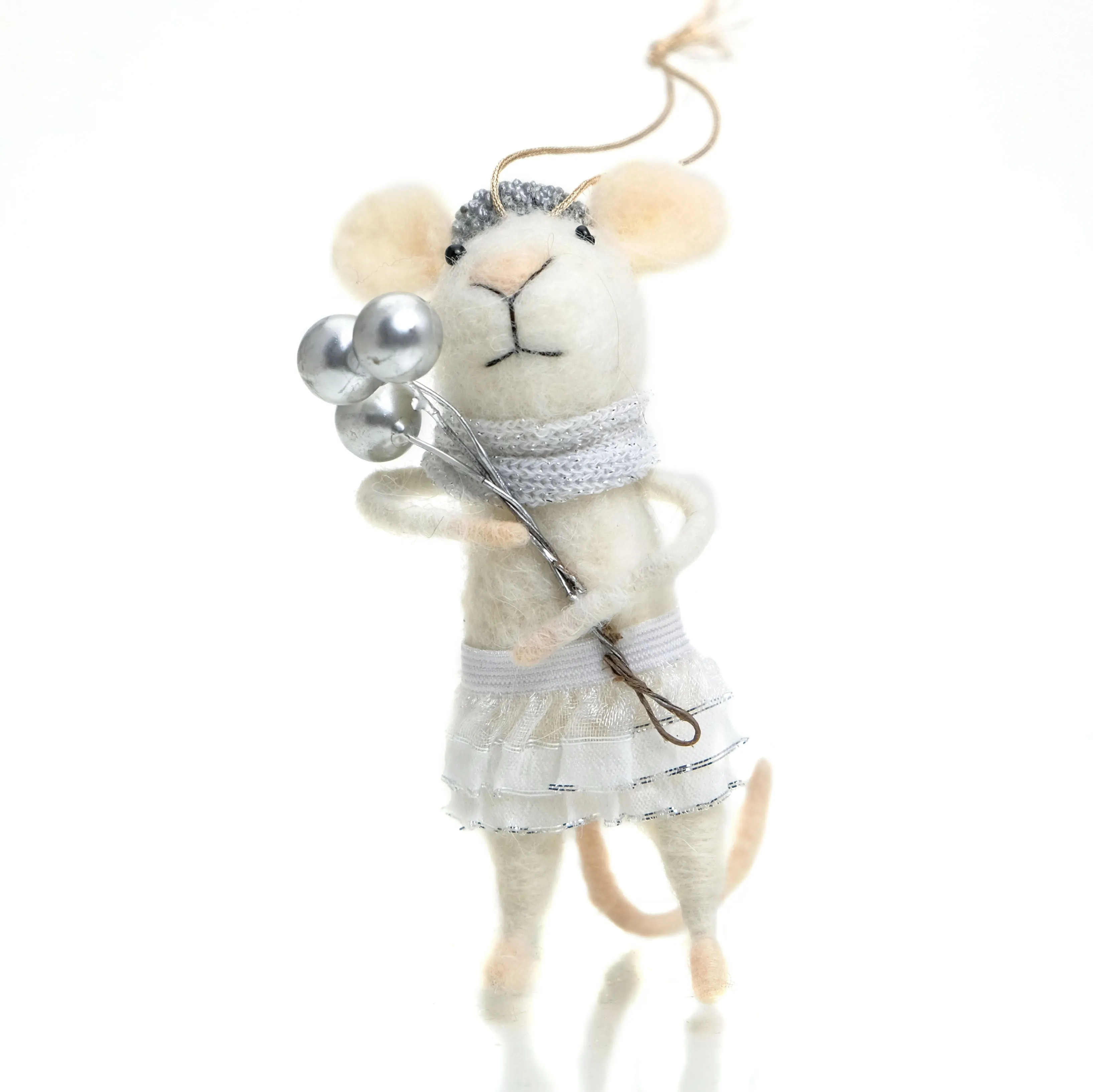 Wintertime Mice Felt Ornament